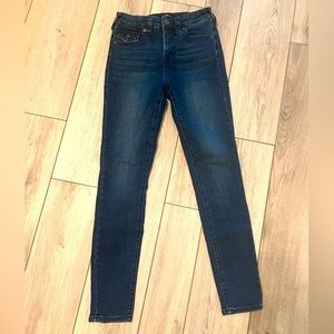 True Religion women’s Halle high rise super skinny denim jeans, dark wash SZ 25